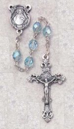 Aqua Birthstone Rosary