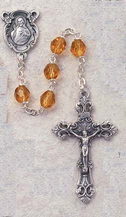 Topaz Birthstone Rosary