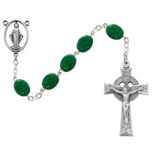 Green Irish Shamrock Rosary