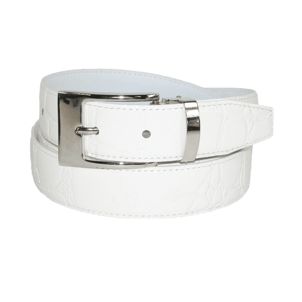 Boy’s White Leather Belt – Prospect Hill Co.