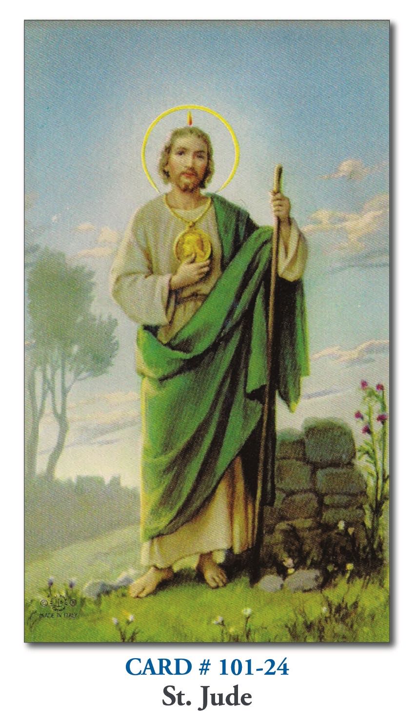 25-Pack St. Jude Novena Prayer Cards - Laminated Holy Cards For Faith & Devotion