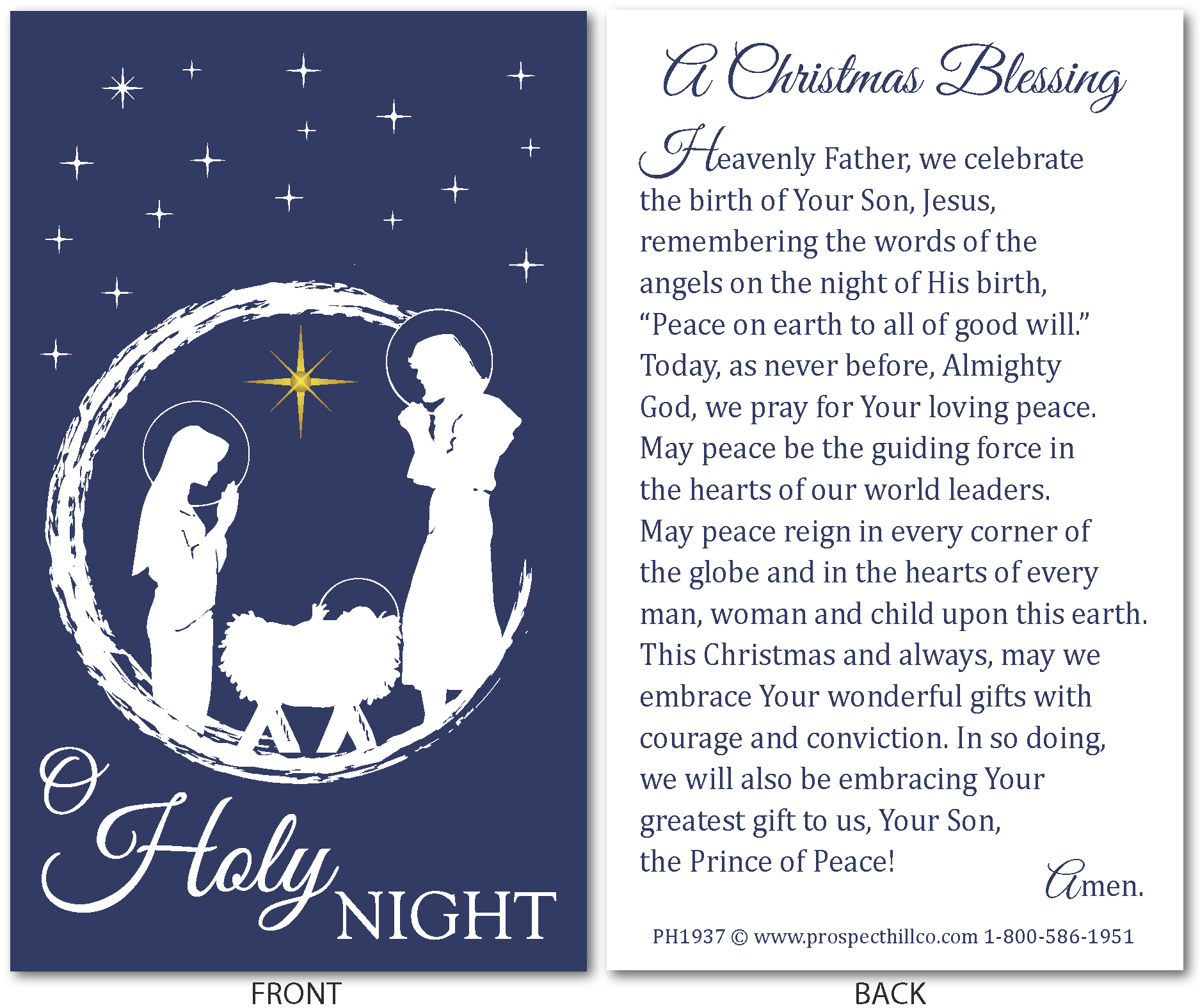 O Holy Night A Christmas Blessing (100 count) Prospect Hill Co.