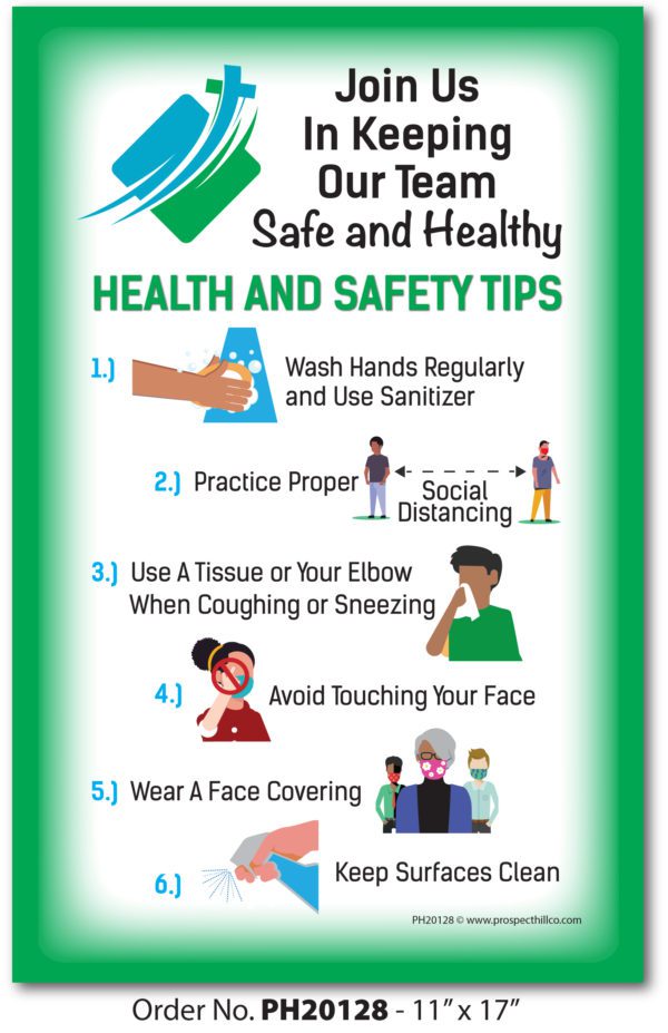 “Join Us In Keeping Our Team Safe And Healthy, Health And Safety Tips ...