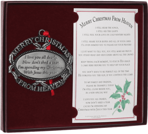 Merry Christmas from Heaven Ornament – Prospect Hill Co.