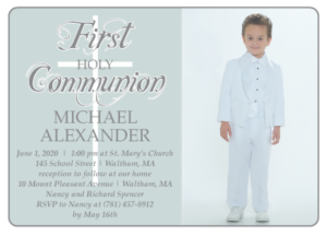 Personalized First Communion Invitation 171002