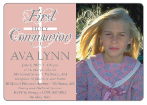 Personalized First Communion Invitation 171003