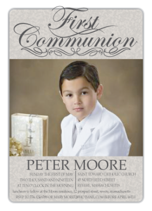 Personalized First Communion Invitation 171009