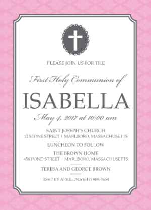 Personalized First Communion Invitation 171015