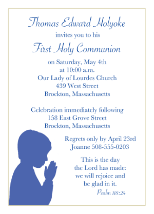 Personalized First Communion Invitation 171019