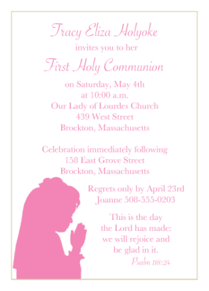 Personalized First Communion Invitation 171020