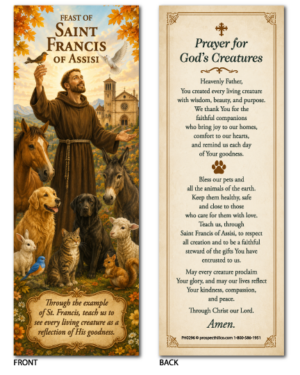 “Prayer for God’s Creatures” Prayer Bookmark for your Pet